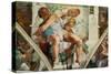 The Sistine Chapel; Ceiling Frescos after Restoration, the Prophet Jonah-Michelangelo Buonarroti-Stretched Canvas