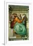 The Sistine Chapel; Ceiling Frescos after Restoration-Michelangelo Buonarroti-Framed Giclee Print