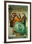 The Sistine Chapel; Ceiling Frescos after Restoration-Michelangelo Buonarroti-Framed Giclee Print