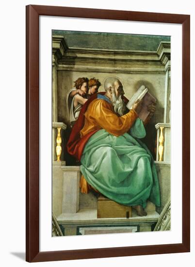 The Sistine Chapel; Ceiling Frescos after Restoration-Michelangelo Buonarroti-Framed Giclee Print