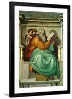 The Sistine Chapel; Ceiling Frescos after Restoration-Michelangelo Buonarroti-Framed Giclee Print