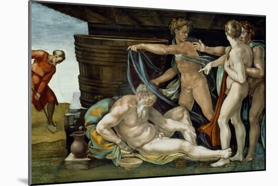 The Sistine Chapel; Ceiling Frescos after Restoration-Michelangelo Buonarroti-Mounted Giclee Print