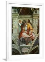 The Sistine Chapel; Ceiling Frescos after Restoration-Michelangelo Buonarroti-Framed Giclee Print