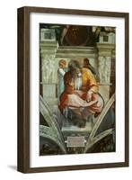 The Sistine Chapel; Ceiling Frescos after Restoration-Michelangelo Buonarroti-Framed Giclee Print