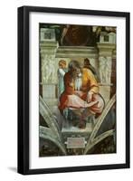 The Sistine Chapel; Ceiling Frescos after Restoration-Michelangelo Buonarroti-Framed Giclee Print