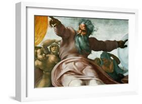 The Sistine Chapel; Ceiling Frescos after Restoration-Michelangelo Buonarroti-Framed Giclee Print