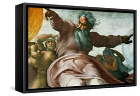 The Sistine Chapel; Ceiling Frescos after Restoration-Michelangelo Buonarroti-Framed Stretched Canvas