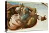 The Sistine Chapel; Ceiling Frescos after Restoration-Michelangelo Buonarroti-Stretched Canvas