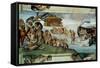 The Sistine Chapel; Ceiling Frescos after Restoration-Michelangelo Buonarroti-Framed Stretched Canvas