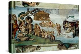 The Sistine Chapel; Ceiling Frescos after Restoration-Michelangelo Buonarroti-Stretched Canvas