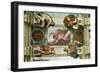 The Sistine Chapel; Ceiling Frescos after Restoration-Michelangelo Buonarroti-Framed Giclee Print