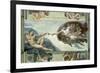 The Sistine Chapel: Creation of Adam, 1510-Michelangelo Buonarroti-Framed Giclee Print