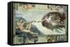The Sistine Chapel: Creation of Adam, 1510-Michelangelo Buonarroti-Framed Stretched Canvas