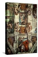 The Sistine Chapel: Creation of Eve, the Prophet Ezekiel-Michelangelo Buonarroti-Stretched Canvas