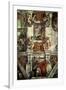 The Sistine Chapel: Creation of Eve, the Prophet Ezekiel-Michelangelo Buonarroti-Framed Premium Giclee Print