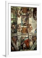 The Sistine Chapel: Creation of Eve, the Prophet Ezekiel-Michelangelo Buonarroti-Framed Giclee Print