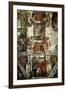 The Sistine Chapel: Creation of Eve, the Prophet Ezekiel-Michelangelo Buonarroti-Framed Giclee Print