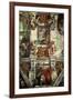 The Sistine Chapel: Creation of Eve, the Prophet Ezekiel-Michelangelo Buonarroti-Framed Giclee Print