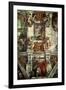 The Sistine Chapel: Creation of Eve, the Prophet Ezekiel-Michelangelo Buonarroti-Framed Giclee Print