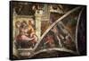 The Sistine Chapel: The Prophet Jeremiah; The Punishment of Aman, Book Esther-Michelangelo Buonarroti-Framed Stretched Canvas