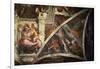 The Sistine Chapel: The Prophet Jeremiah; The Punishment of Aman, Book Esther-Michelangelo Buonarroti-Framed Giclee Print