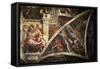 The Sistine Chapel: The Prophet Jeremiah; The Punishment of Aman, Book Esther-Michelangelo Buonarroti-Framed Stretched Canvas