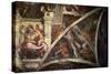 The Sistine Chapel: The Prophet Jeremiah; The Punishment of Aman, Book Esther-Michelangelo Buonarroti-Stretched Canvas