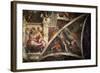 The Sistine Chapel: The Prophet Jeremiah; The Punishment of Aman, Book Esther-Michelangelo Buonarroti-Framed Giclee Print