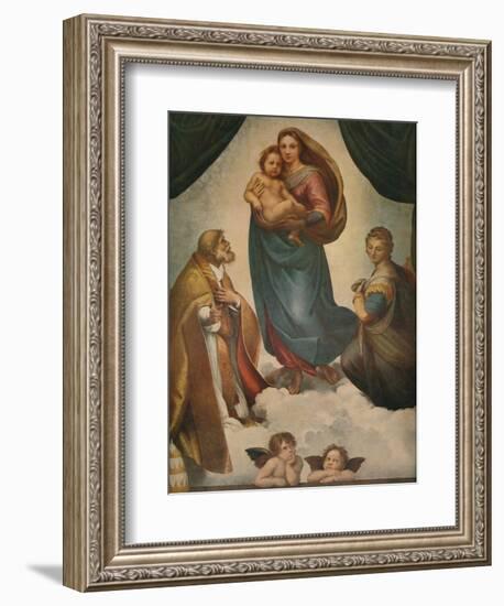 'The Sistine Madonna', 1512, (1911)-Raphael-Framed Giclee Print