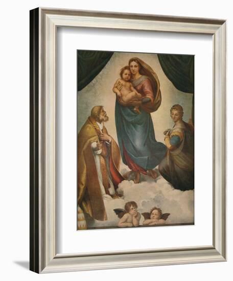 'The Sistine Madonna', 1512, (1911)-Raphael-Framed Giclee Print