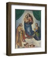 The Sistine Madonna, about 1513-Raphael-Framed Giclee Print