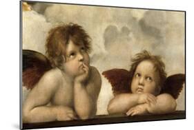 The Sistine Madonna (Detail)-Raphael-Mounted Giclee Print