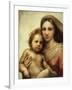 The Sistine Madonna, Madonna and Child with Pope Sixtus II and Saint Barbara, C. 1512, Detail-Raphael-Framed Giclee Print