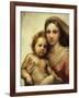 The Sistine Madonna, Madonna and Child with Pope Sixtus II and Saint Barbara, C. 1512, Detail-Raphael-Framed Giclee Print