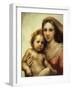 The Sistine Madonna, Madonna and Child with Pope Sixtus II and Saint Barbara, C. 1512, Detail-Raphael-Framed Giclee Print