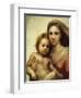 The Sistine Madonna, Madonna and Child with Pope Sixtus II and Saint Barbara, C. 1512, Detail-Raphael-Framed Giclee Print