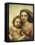 The Sistine Madonna, Madonna and Child with Pope Sixtus II and Saint Barbara, C. 1512-Raphael-Framed Stretched Canvas