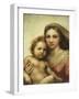 The Sistine Madonna, Madonna and Child with Pope Sixtus II and Saint Barbara, C. 1512-Raphael-Framed Giclee Print