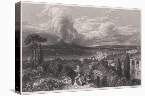 The Site of Pompeii-J Havell-Stretched Canvas