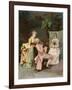 The Sitting, 1887-Giulio Rosati-Framed Giclee Print
