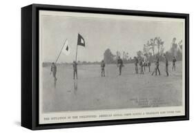 The Situation in the Philippines, American Signal Corps Laying a Telegraph Line under Fire-null-Framed Stretched Canvas