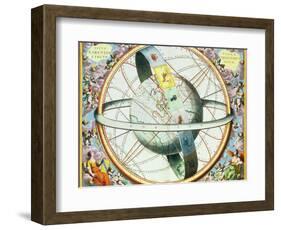 The Situation of the Earth in the Heavens-Andreas Cellarius-Framed Premium Giclee Print