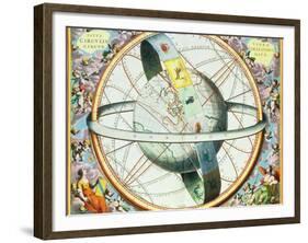 The Situation of the Earth in the Heavens-Andreas Cellarius-Framed Giclee Print