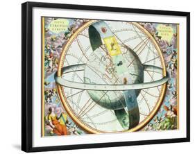 The Situation of the Earth in the Heavens-Andreas Cellarius-Framed Giclee Print