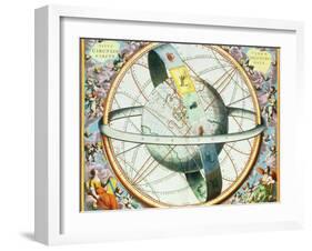 The Situation of the Earth in the Heavens-Andreas Cellarius-Framed Giclee Print