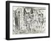 The Six Footed Serpent Attacking Agnolo Brunelleschi, Illustration from 'The Divine Comedy'…-William Blake-Framed Giclee Print