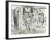 The Six Footed Serpent Attacking Agnolo Brunelleschi, Illustration from 'The Divine Comedy'…-William Blake-Framed Giclee Print