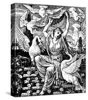 The Six Swans-Walter Crane-Stretched Canvas