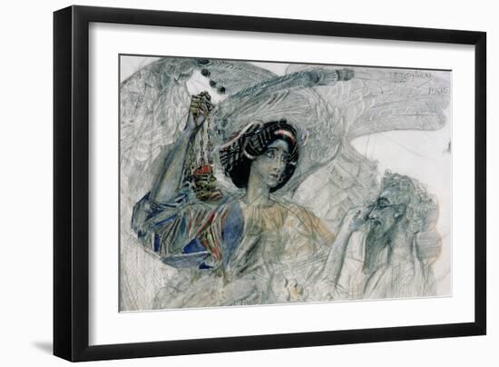 The Six Winged Seraph, from "The Prophet", by Alexander Pushkin, 1905-Mikhail Aleksandrovich Vrubel-Framed Giclee Print