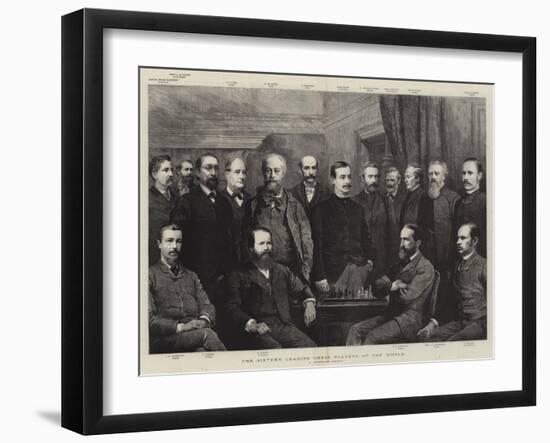 The Sixteen Leading Chess Players of the World-null-Framed Giclee Print